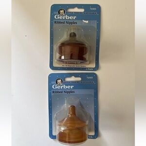 Vintage Gerber 1997 Ribbed Nipples Discontinued Lot Of 2 Packs